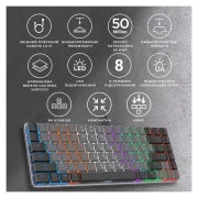 GamePro MK140R Red Swich Low Profile USB Dark Gray (MK140R) (UA)