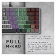 GamePro MK140R Red Swich Low Profile USB Dark Gray (MK140R) (UA)