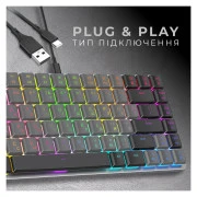 GamePro MK141R Red Swich Low Profile RGB USB Dark Gray (MK141R) (UA)