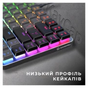 GamePro MK141R Red Swich Low Profile RGB USB Dark Gray (MK141R) (UA)