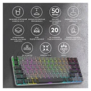 GamePro MK141R Red Swich Low Profile RGB USB Dark Gray (MK141R) (UA)