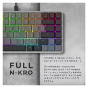 GamePro MK141R Red Swich Low Profile RGB USB Dark Gray (MK141R) (UA)