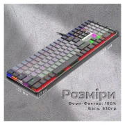 GamePro MK145R Red Swich Low Profile USB Dark Gray (MK145R) (UA)