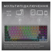 GamePro MK230R Red Swich Low Profile RGB Wireless/Bluetooth/USB Dark Gray (MK230R) (UA)