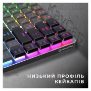 GamePro MK230R Red Swich Low Profile RGB Wireless/Bluetooth/USB Dark Gray (MK230R) (UA)