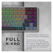 GamePro MK230R Red Swich Low Profile RGB Wireless/Bluetooth/USB Dark Gray (MK230R) (UA)