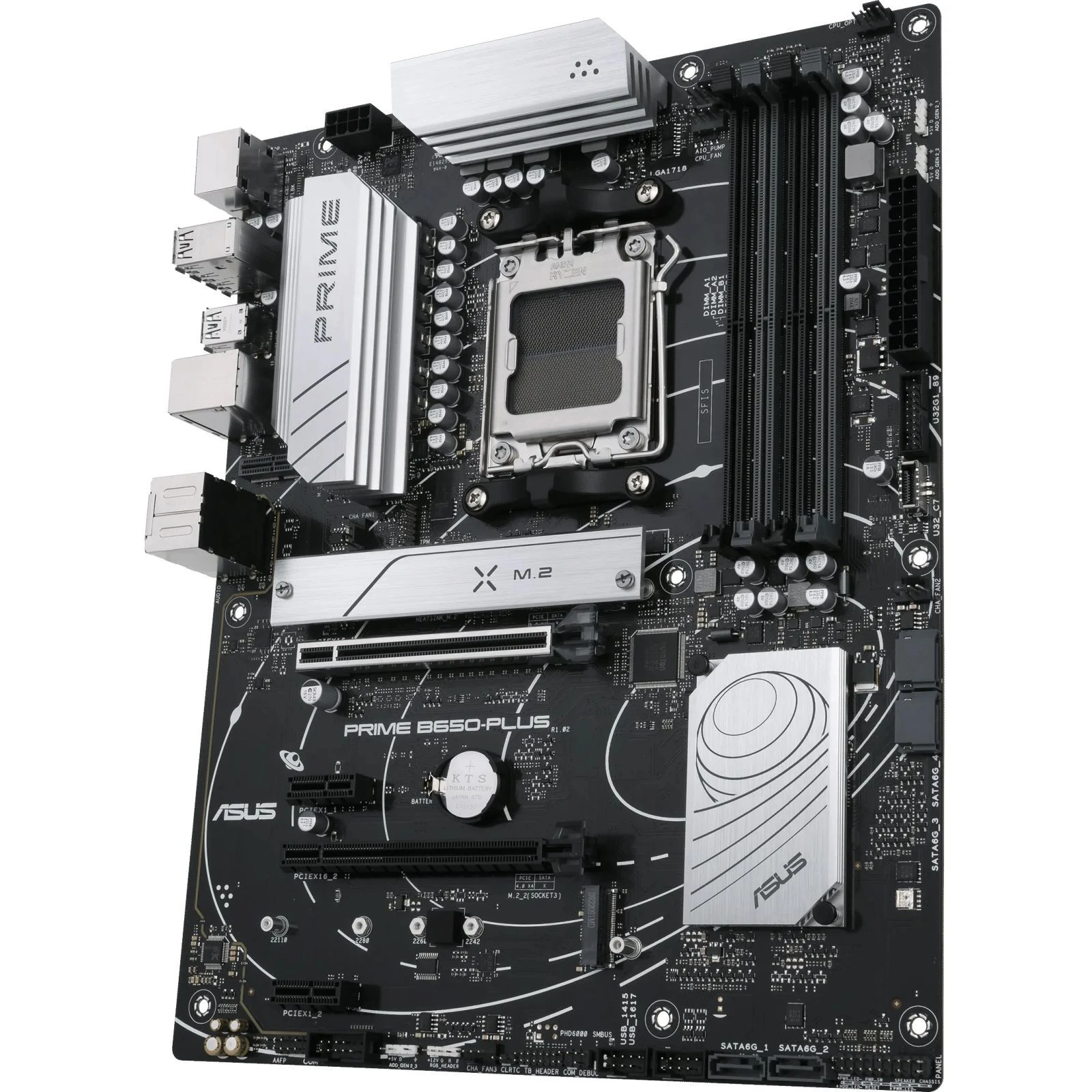 ASUS PRIME B650-PLUS-CSM (UA) Слоти розширення 2 x PCI -E 4.0 x16 , 2 x PCI-E 4.0 x1