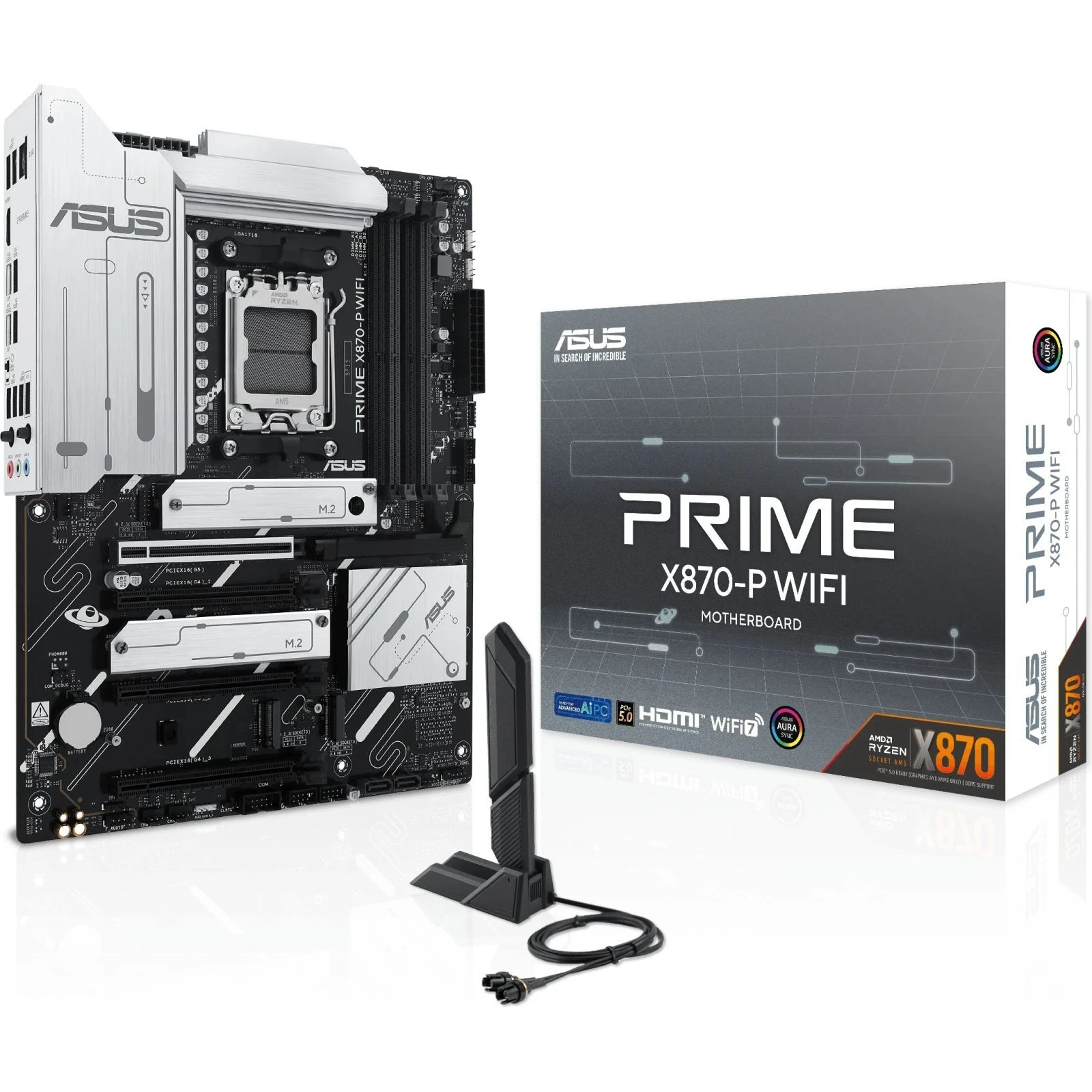 ASUS PRIME X870-P WIFI (90MB1IS0-M0EAY0) (UA) Розширення слотів  1 x pci- 5.0 X16 слотів (підтримує режим X16), 3 X PCI-E 4.0 X16 (Підтримка режиму X1) 