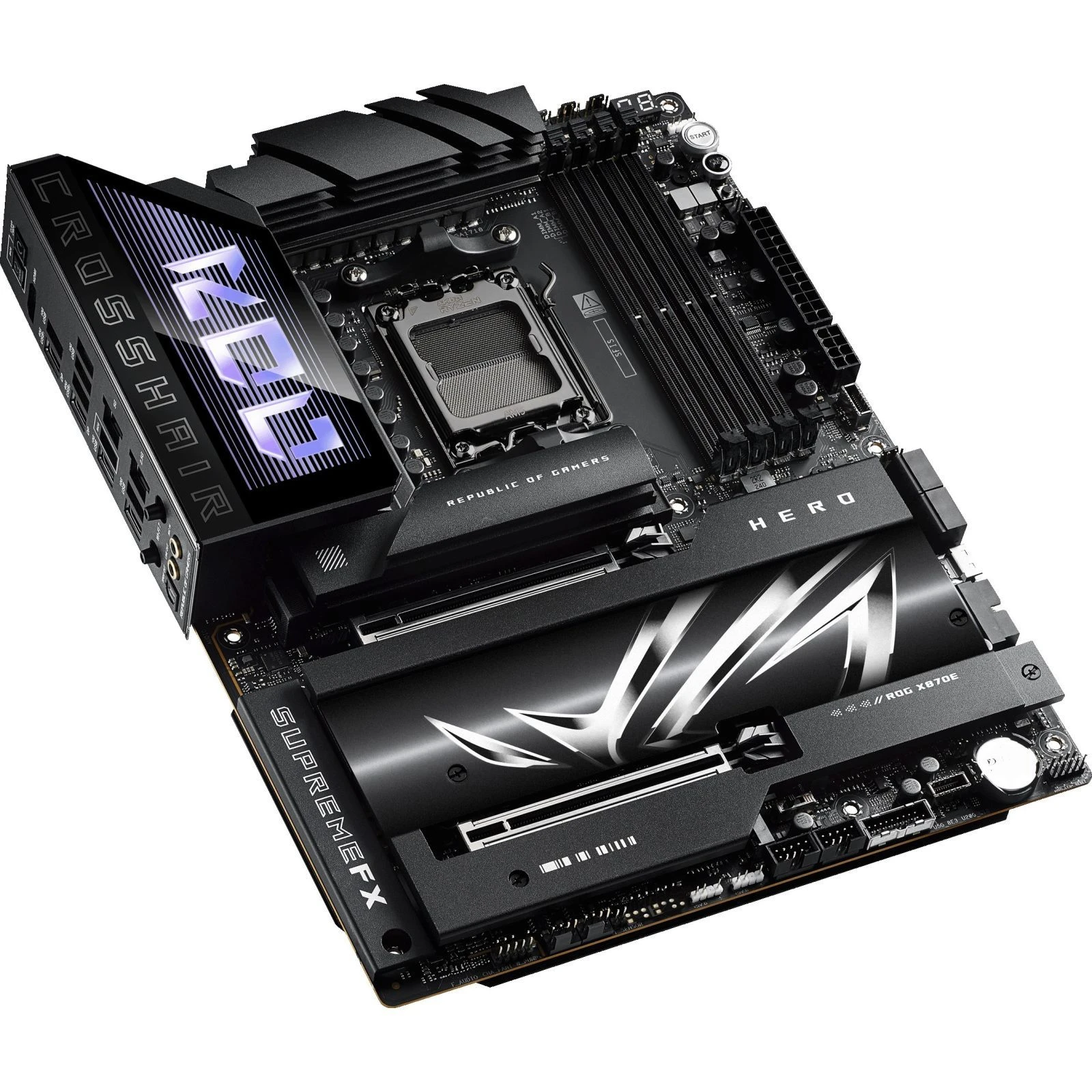 ASUS ROG CROSSHAIR X870E HERO (90MB1IE0-M0EAY0) (UA) Підтримка процесорів  Підтримує AMD Ryzen 9000 8000 7000 Desktop Processors Socket AM5 