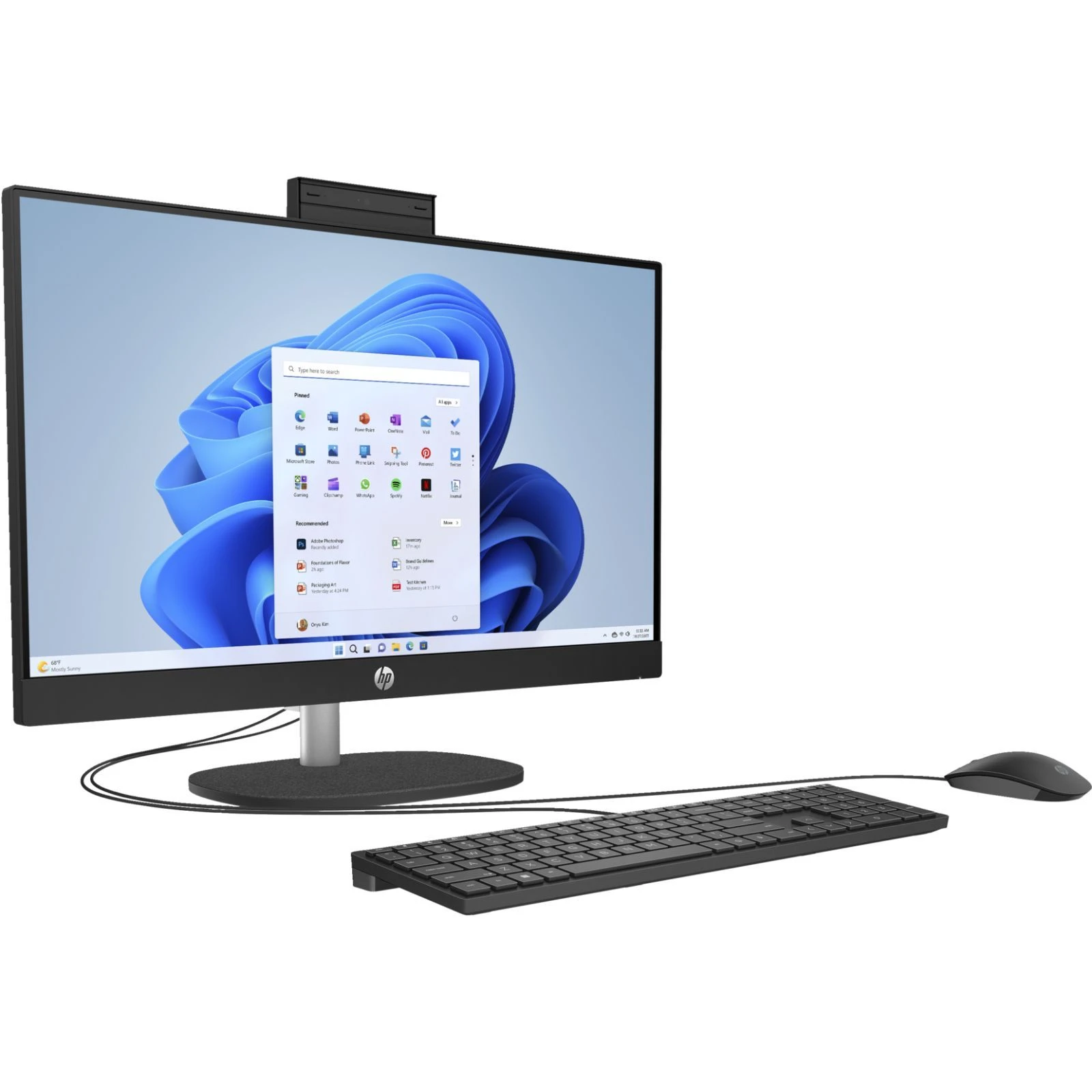 HP 24-cr1007ua AiO / Ultra5-125U, 16, 512, WiFi, Cam, K&M (AE0P6EA) (UA) Діагональ екрану 23.8