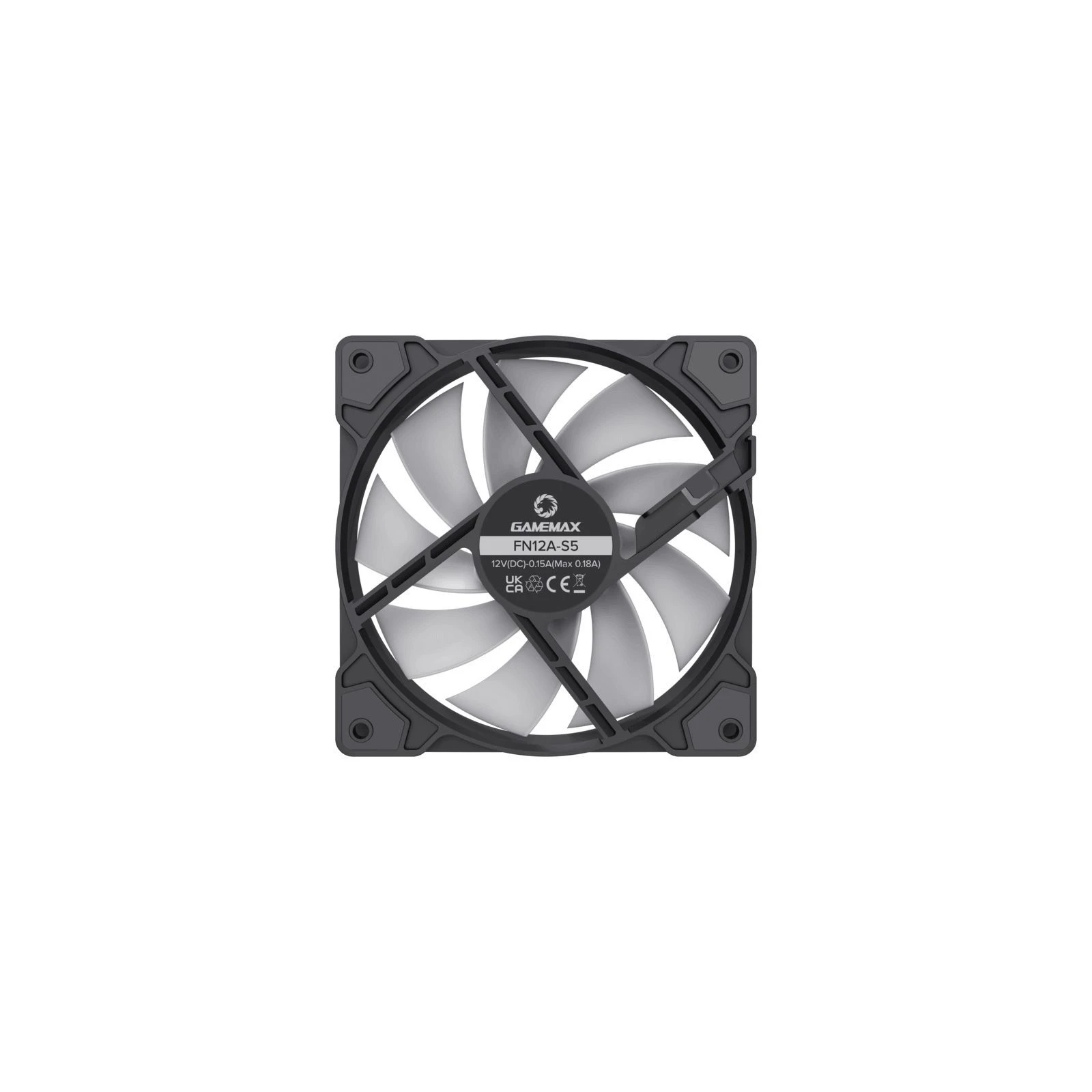 Кулер для корпуса Gamemax FN12A-S5 (UA) Количество вентиляторов: 1;