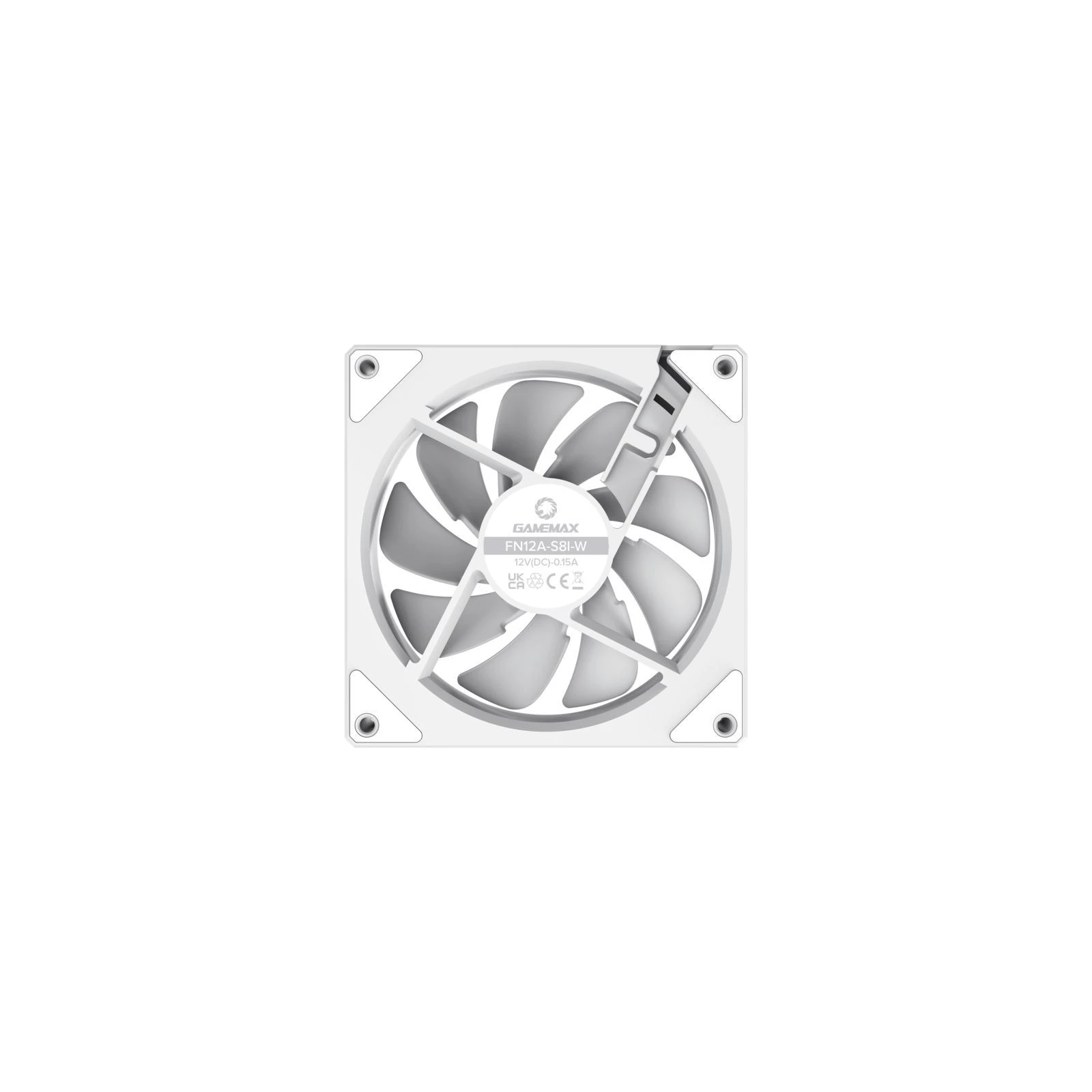 Кулер для корпусу Gamemax FN12A-S8I-W (UA) Кількість вентиляторів  1 