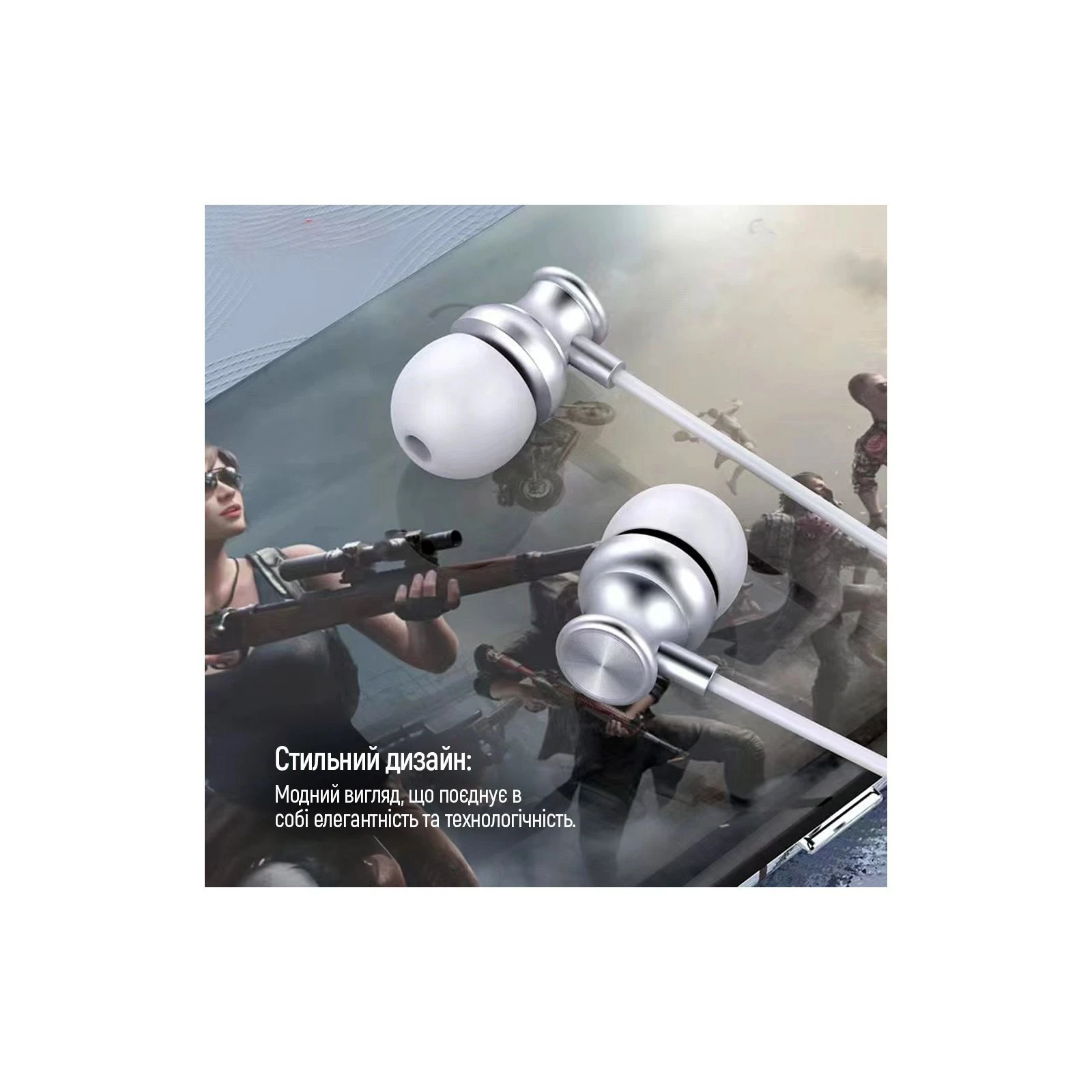 Навушники ColorWay 3.5 mm Wired Earphone UrbanBeat White (CW-WD03WT) (UA) Опір навушників 16 Ом