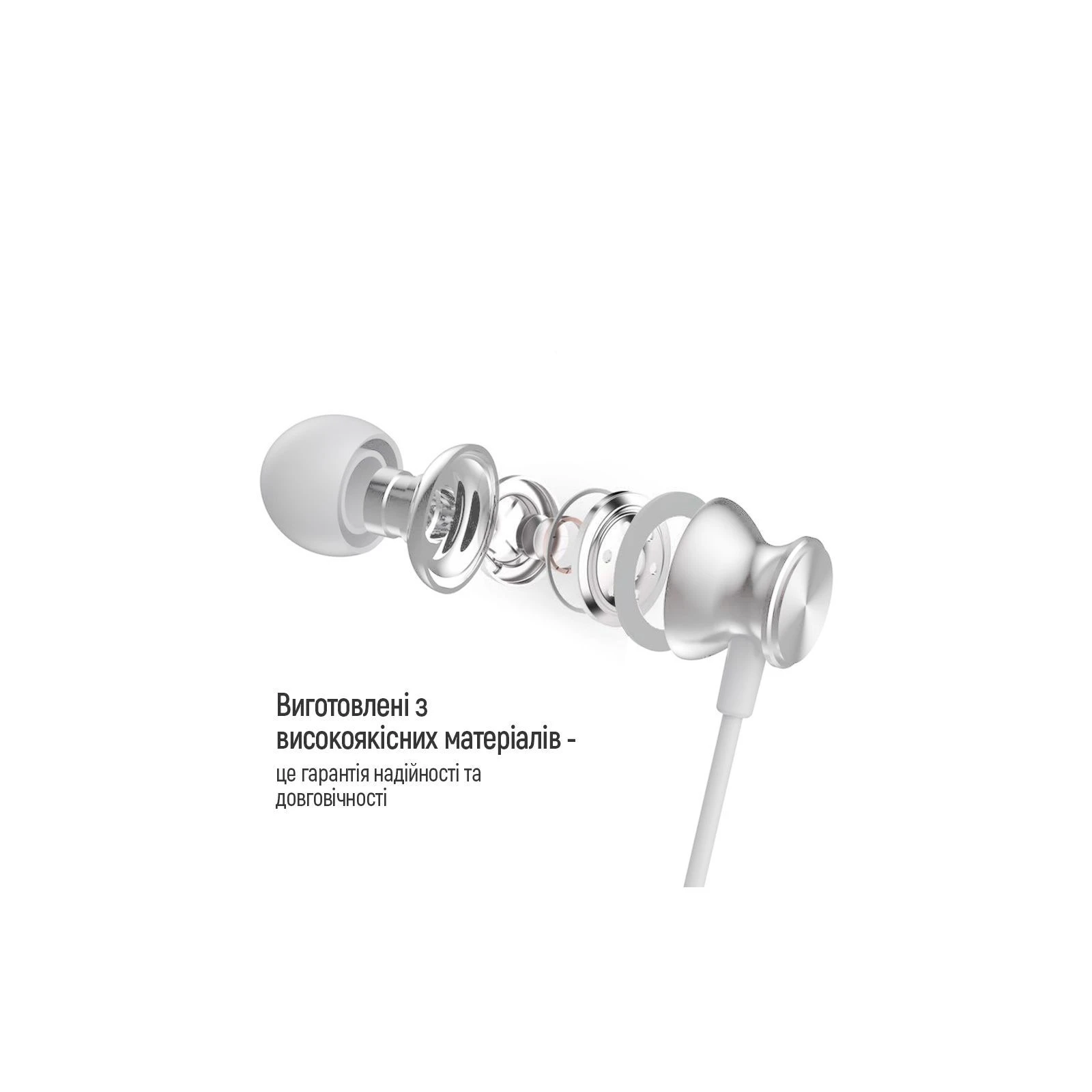 Навушники ColorWay 3.5 mm Wired Earphone UrbanBeat White (CW-WD03WT) (UA) Конструкція вакуумні / внутрішньоканальні