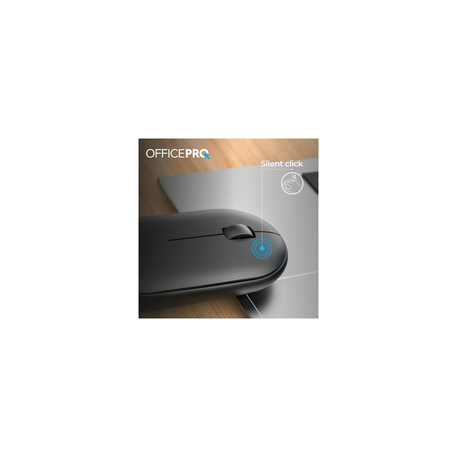 OfficePro M185B Silent Click Wireless Black (M185B) (UA) Подключение беспроводное