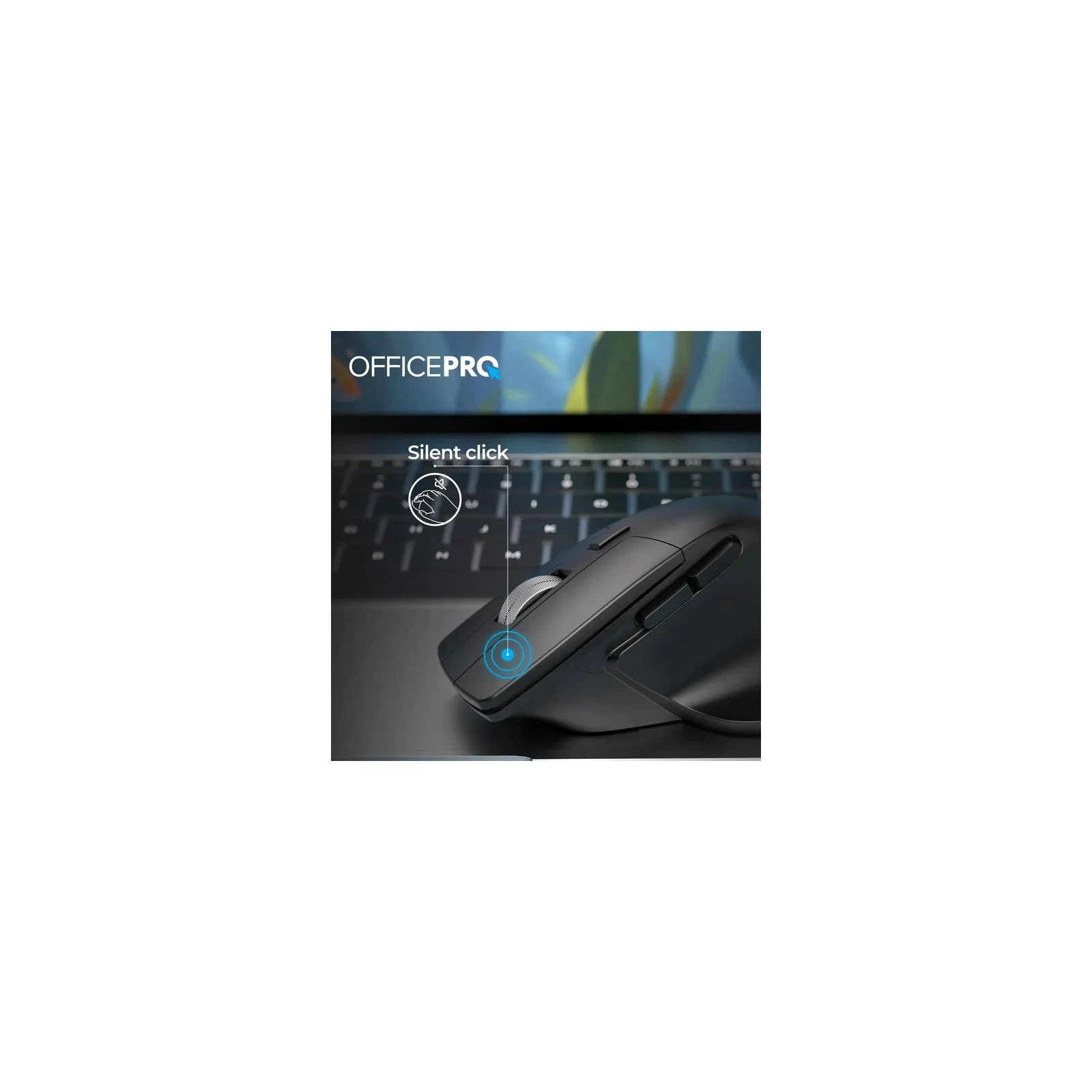 OfficePro M395B Silent Click Ergonomic Wireless Black (M395B) (UA) Интерфейс подключения USB адаптер 2.4 ГГц