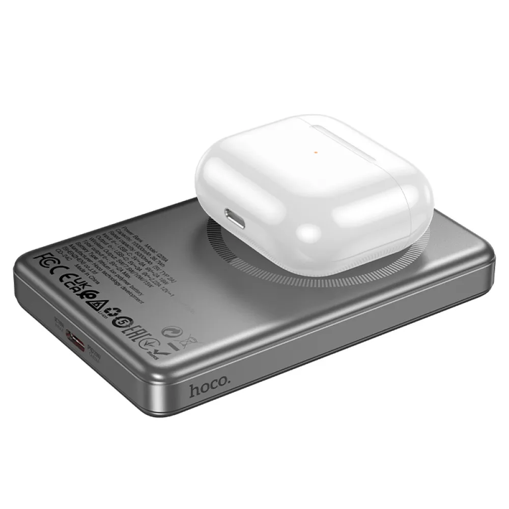 POWERBANK Hoco Q26A Joy 10000mAh PD20W MagSafe Gray Емкость батареи: 10000 мАч / Тип