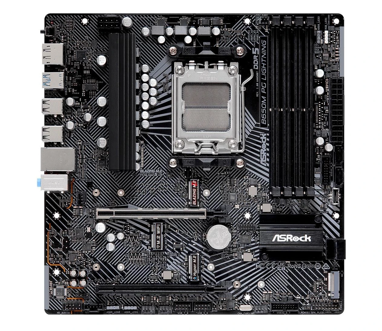 ASRock B650M PG LIGHTNING EU Тип охолодження чіпсета материнської плати  Пасивний