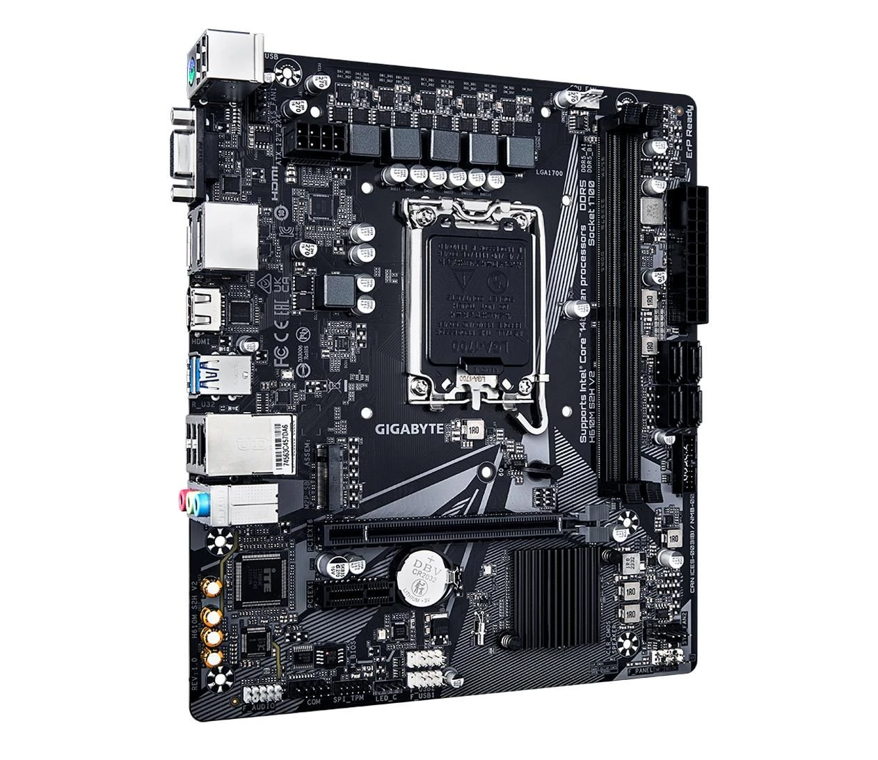Gigabyte H610M S2H V2 EU Тип охолодження чіпсету материнської плати  Пасивний