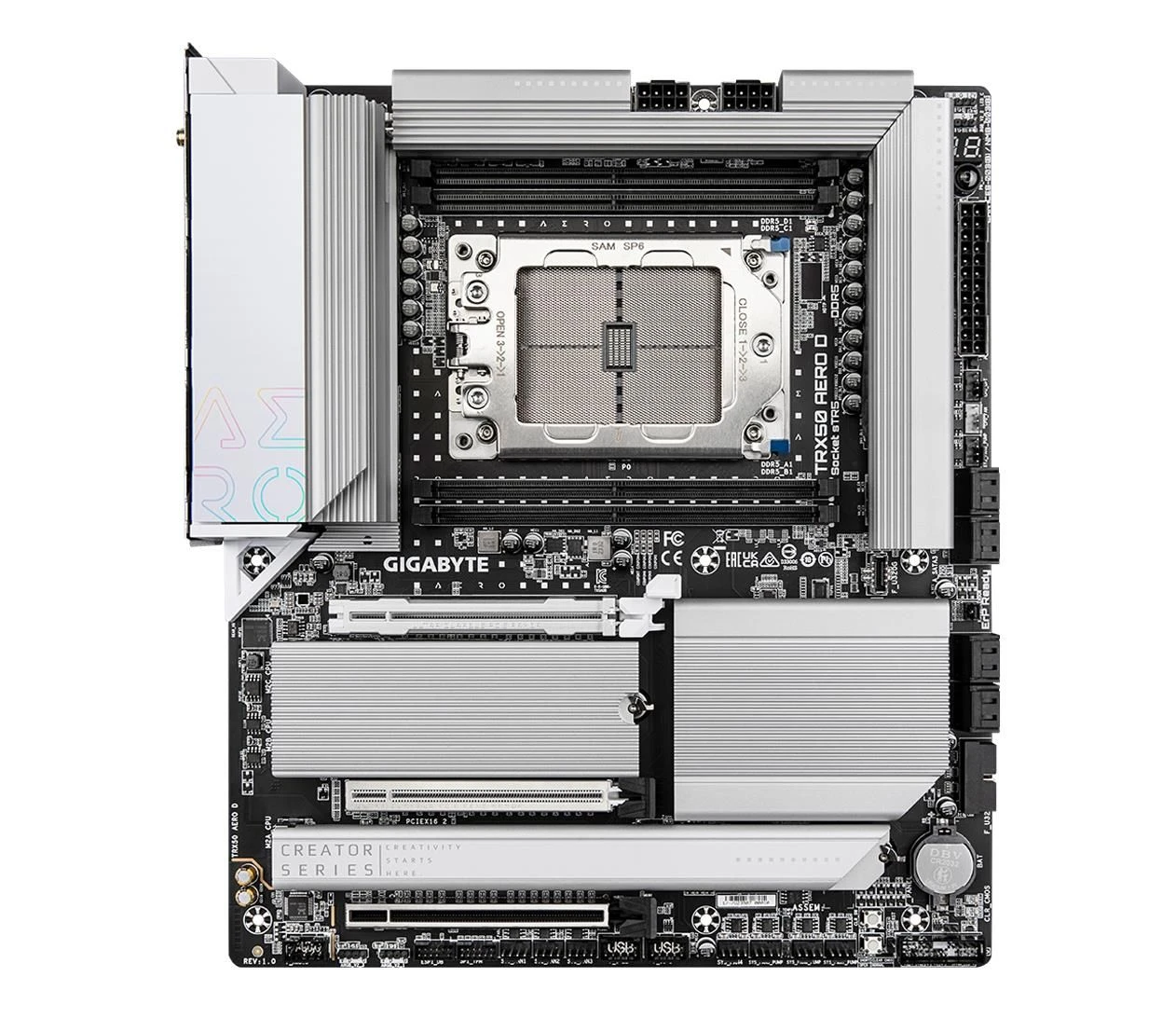 Gigabyte TRX50 AERO D EU Тип охолодження чіпсету материнської плати  Пасивний 