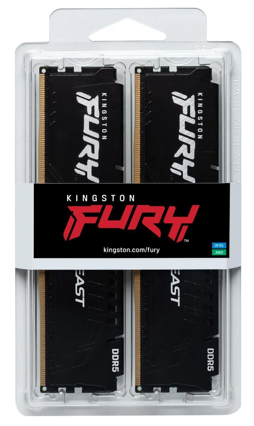Kingston FURY 32GB (2x16GB) 6000MHz CL36 Beast Black (KF560C36BBE2K2-32) EU Серія  Beast
