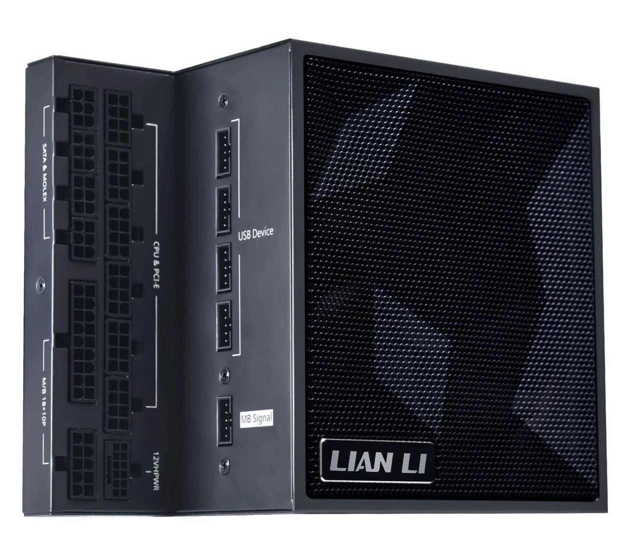 Lian Li EDGE EG 850W 80 Plus Platinum ATX 3.1 (EG0850 Black) EU Разъёмы  ЦП 4+4 (8) pin – 2 шт; EPS12В 20+4 (24) pin – 1 шт.; PCI-E 5.0 12+4 (16) pin – 1 шт.; PCI-E 2.0 6+2 (8) pin – 3 шт.; MOLEX 4-pin – 4 шт.; SATA – 12 шт.