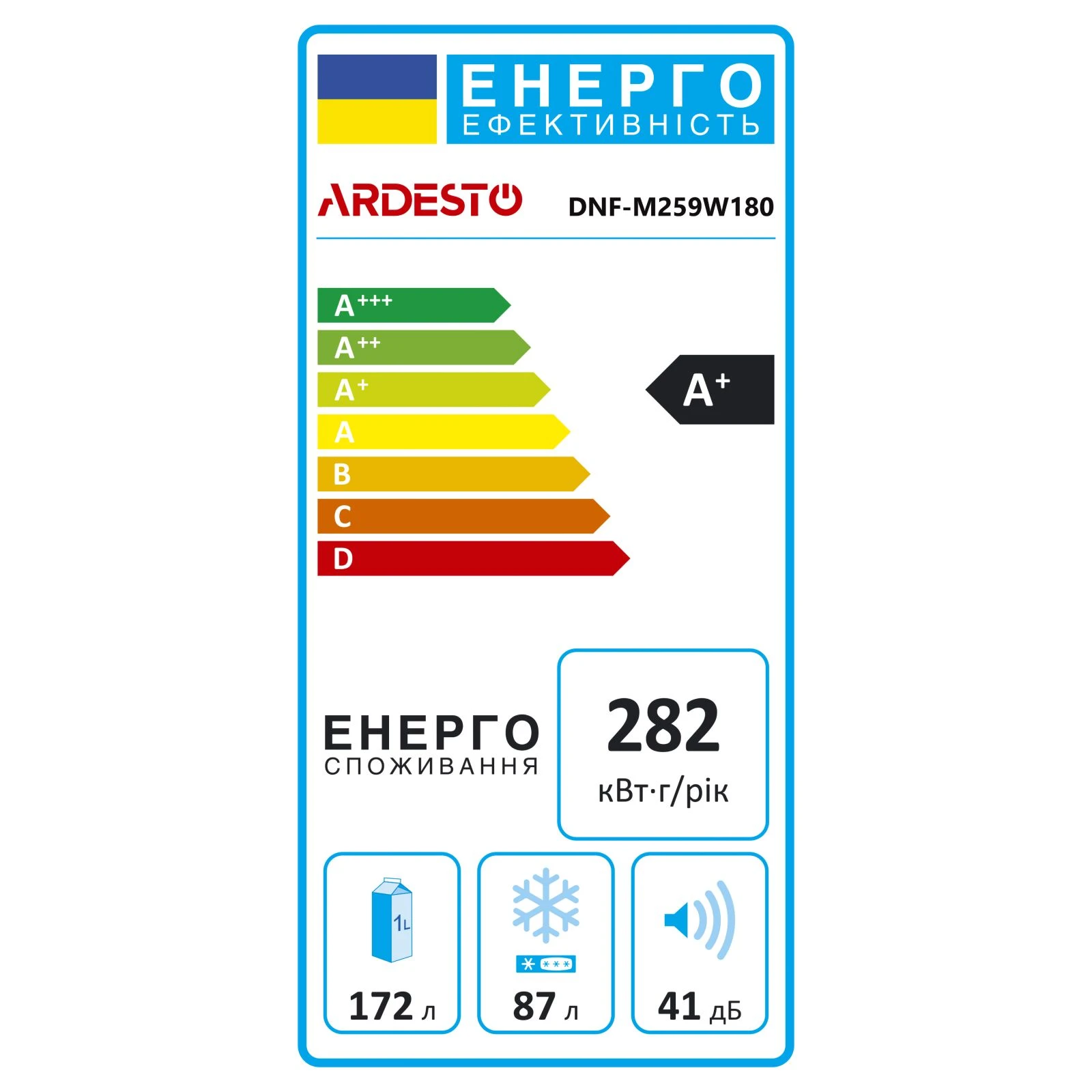 Ardesto DNF-M259W180 (UA) Спосіб встановлення: