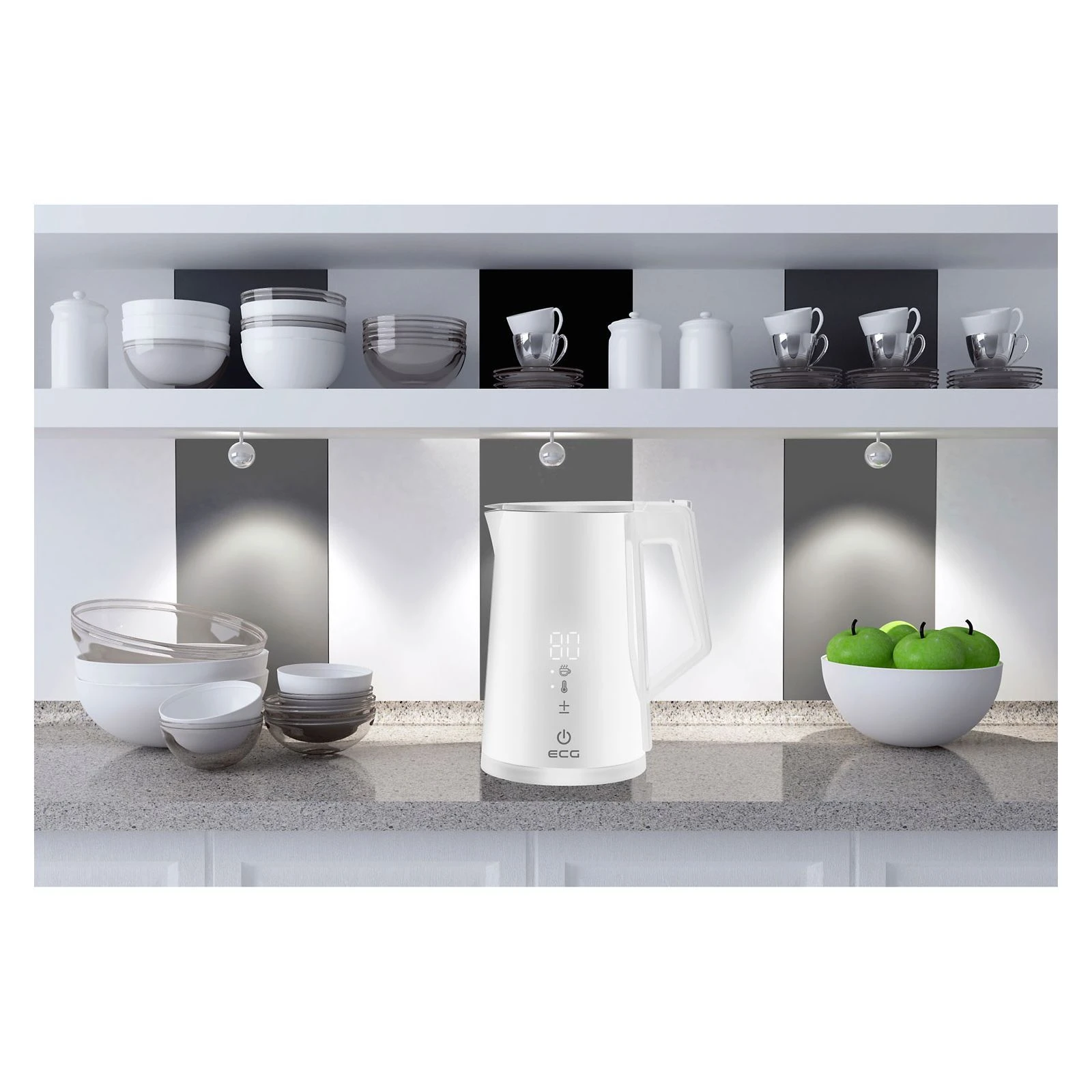 ECG RK 1893 Digitouch White (UA) Тип: звичайний; Об'єм: 1.7 л;