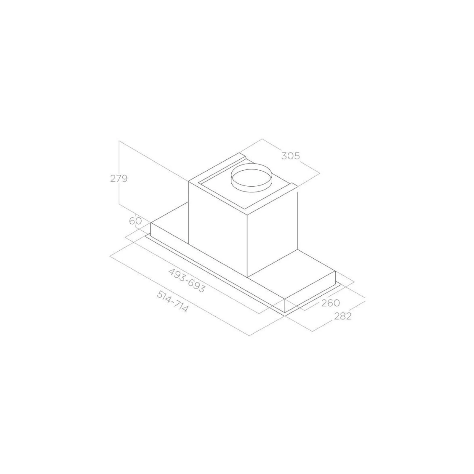 Elica HIDDEN 2.0 BL MAT/A/72 (UA) Тип: вбудована; Тип монтажу: у