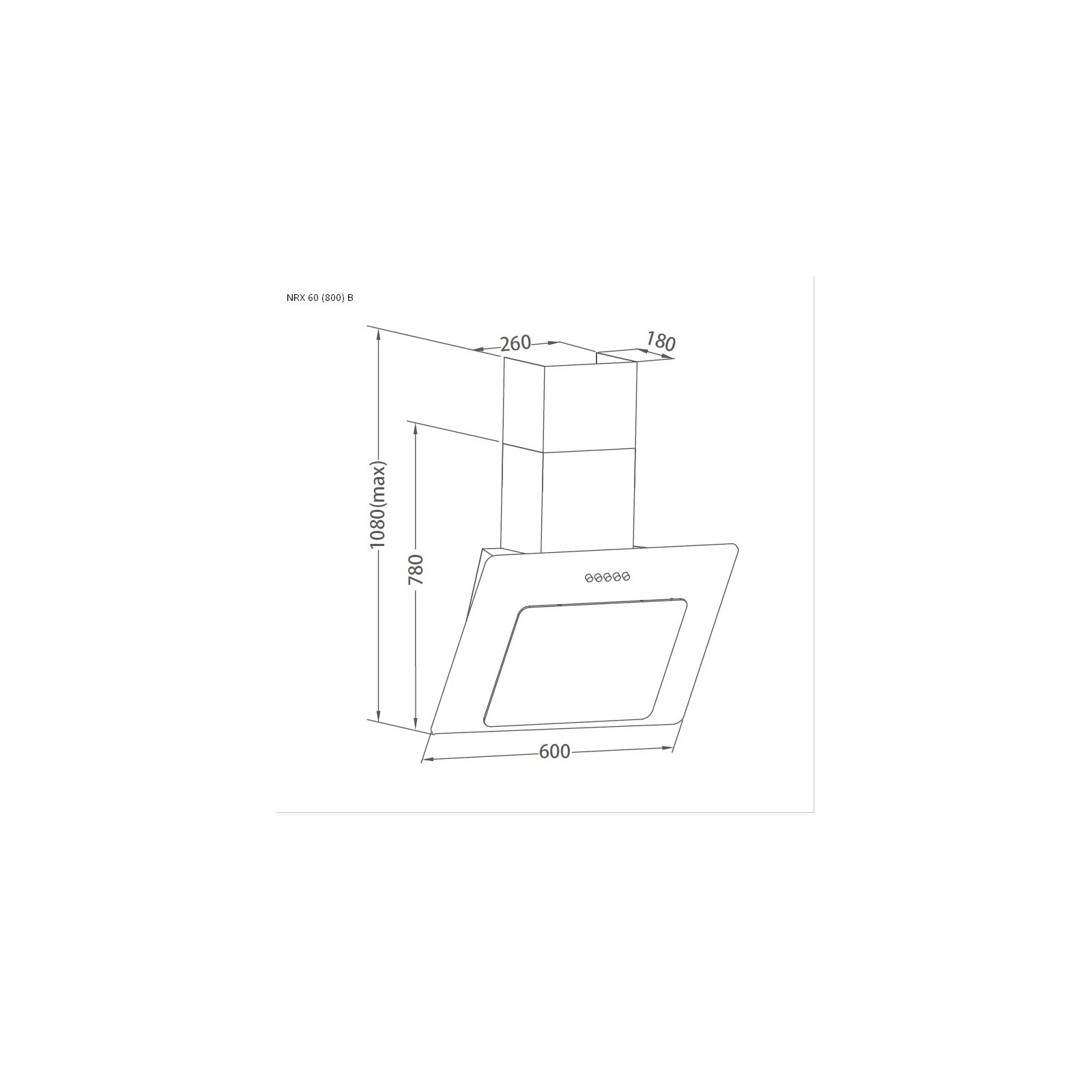 Pyramida NRX 60 (800) B GBL (UA) Тип: похила; Тип монтажу: