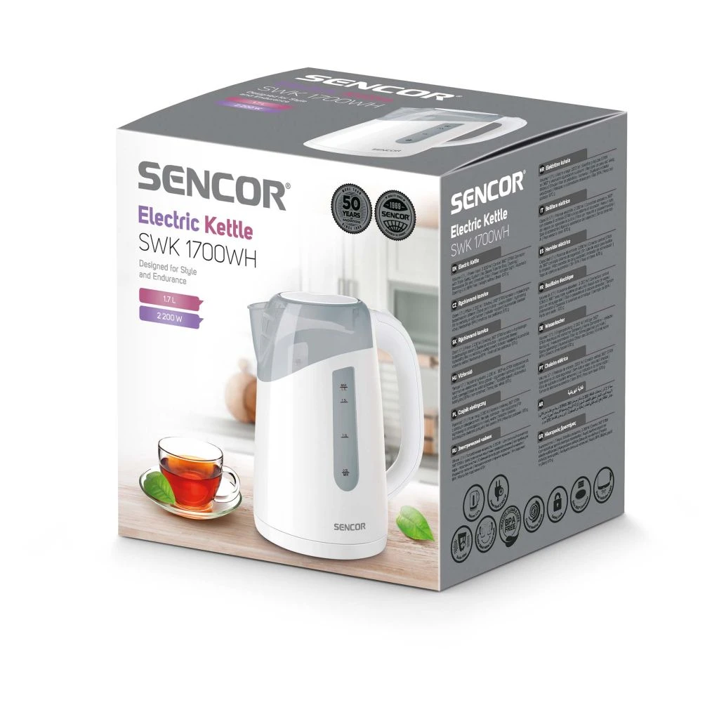 Sencor SWK1700WH (UA) Тип: звичайний; Об'єм: 1.7 л;
