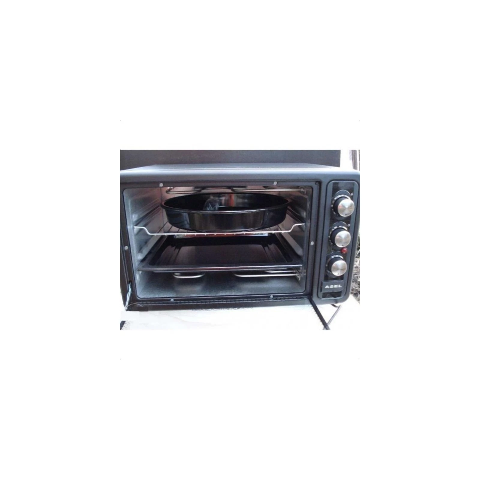 ASEL AF 50-23 BLACK (UA) Мощность: 1300 Вт; Объем духовки: 50