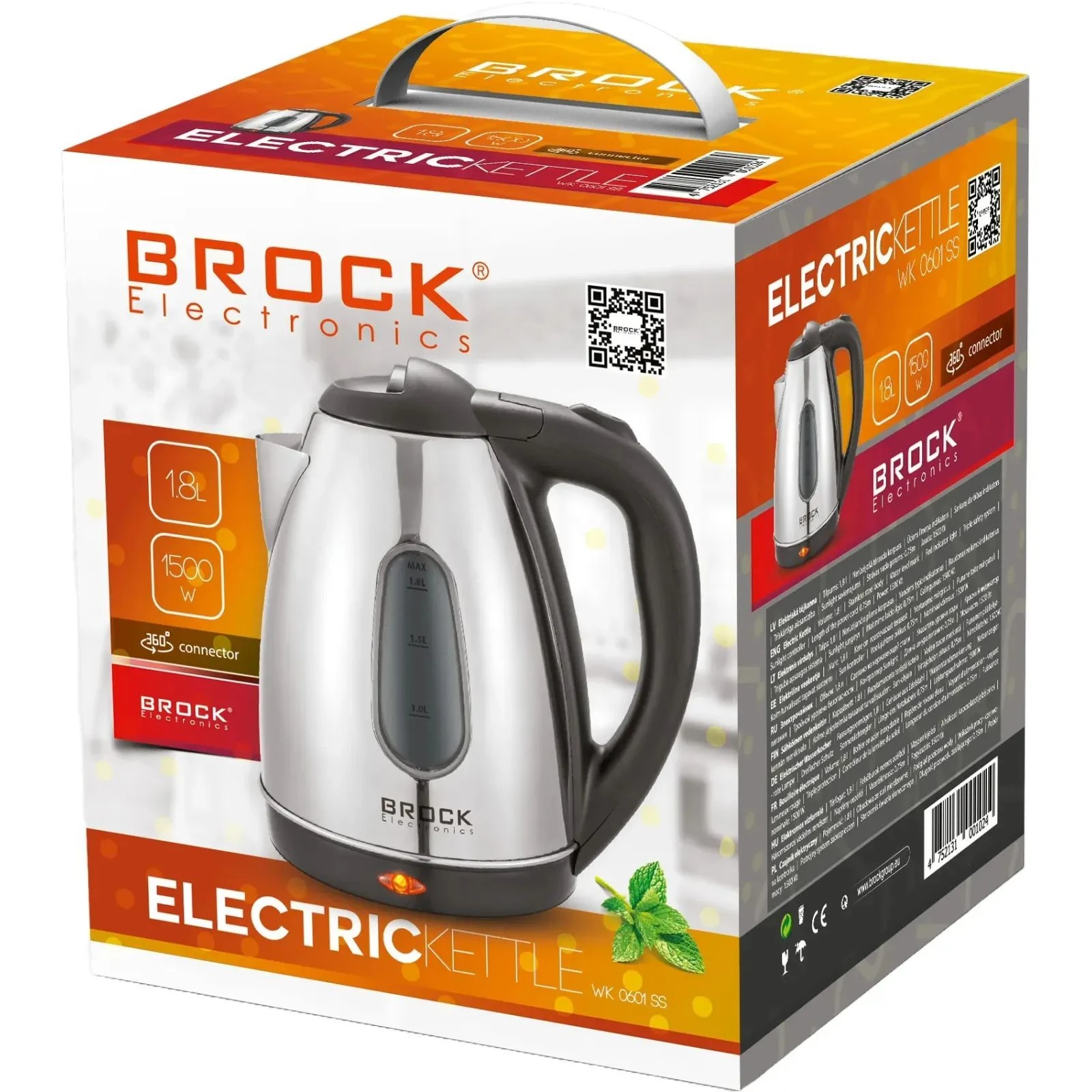 Brock WK 0601 SS (UA) Тип: звичайний; Об'єм: 1.8 л;