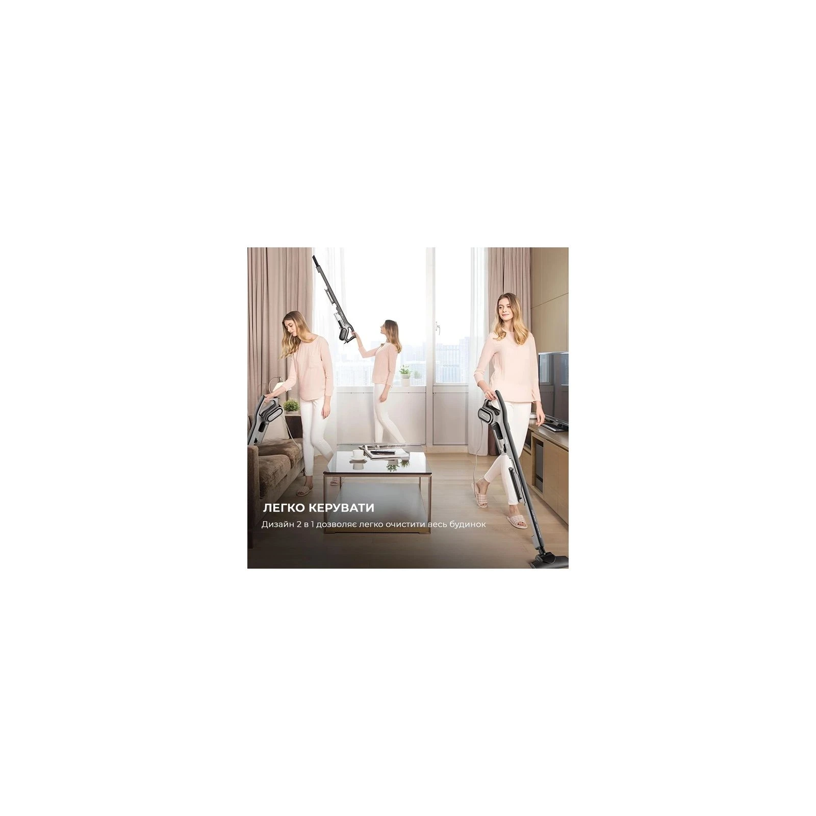 Deerma Stick Vacuum Cleaner Cord Gray (DX700S) (UA) Тип управління  на ручці 