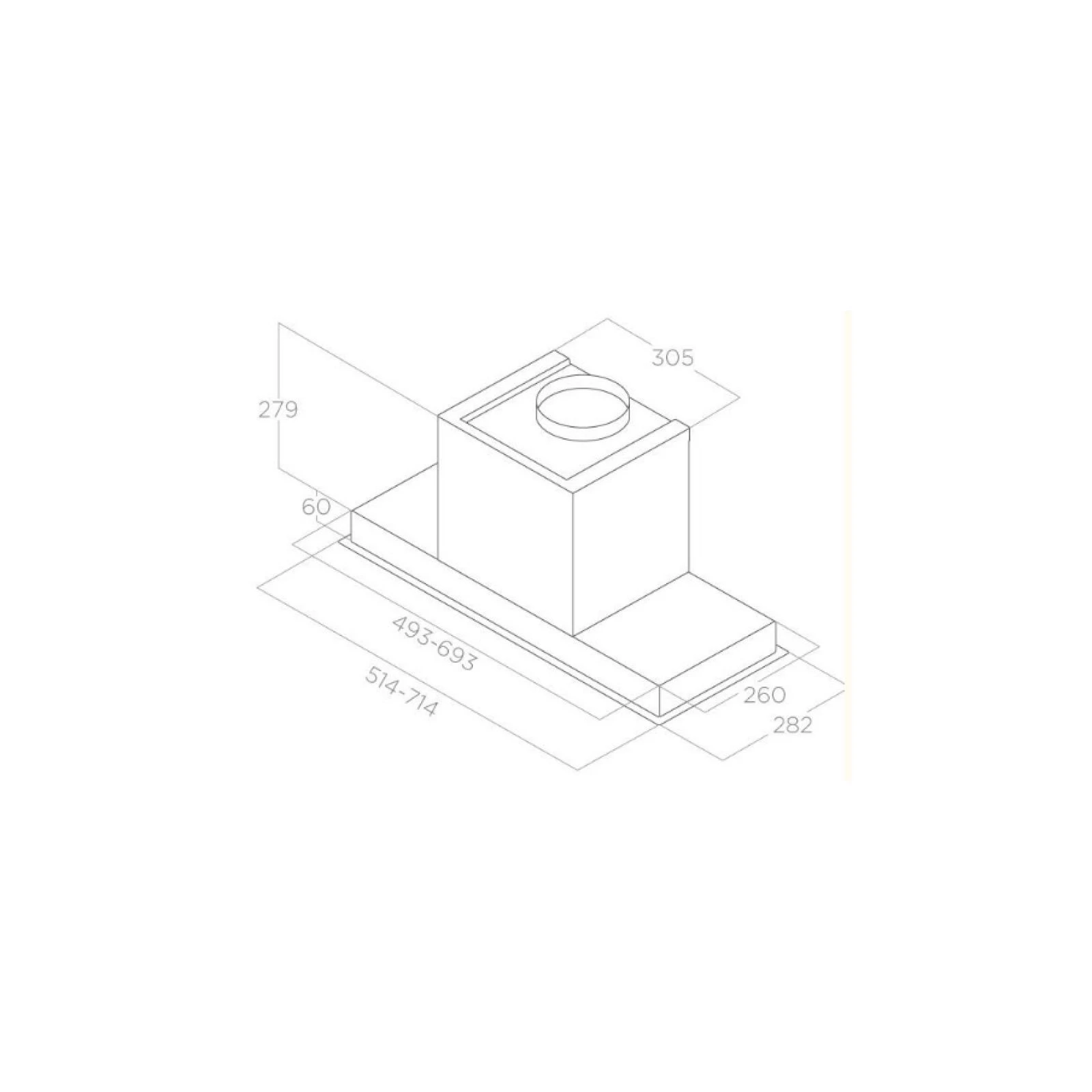 Elica INN 2.0 IX/A/52 (UA) Тип монтажу в шафу