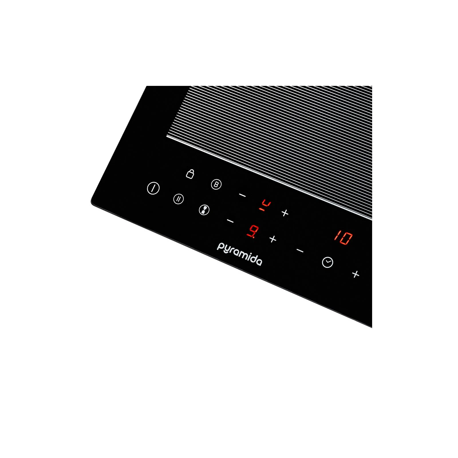 Pyramida IH P 322 BZ (UA) Диаметр и мощность конфорок 3 кВт ,  Передняя 1.8 кВт