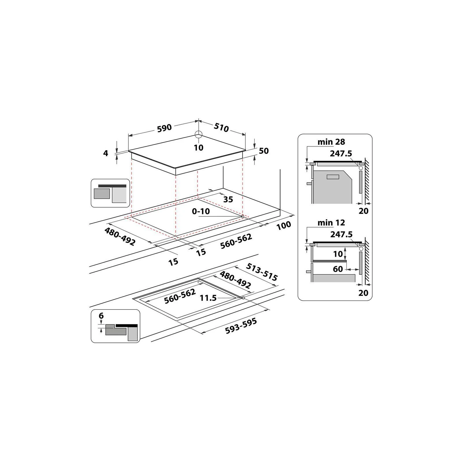 Whirlpool WSQ2160NE (UA) Тип поверхности: электрическая;