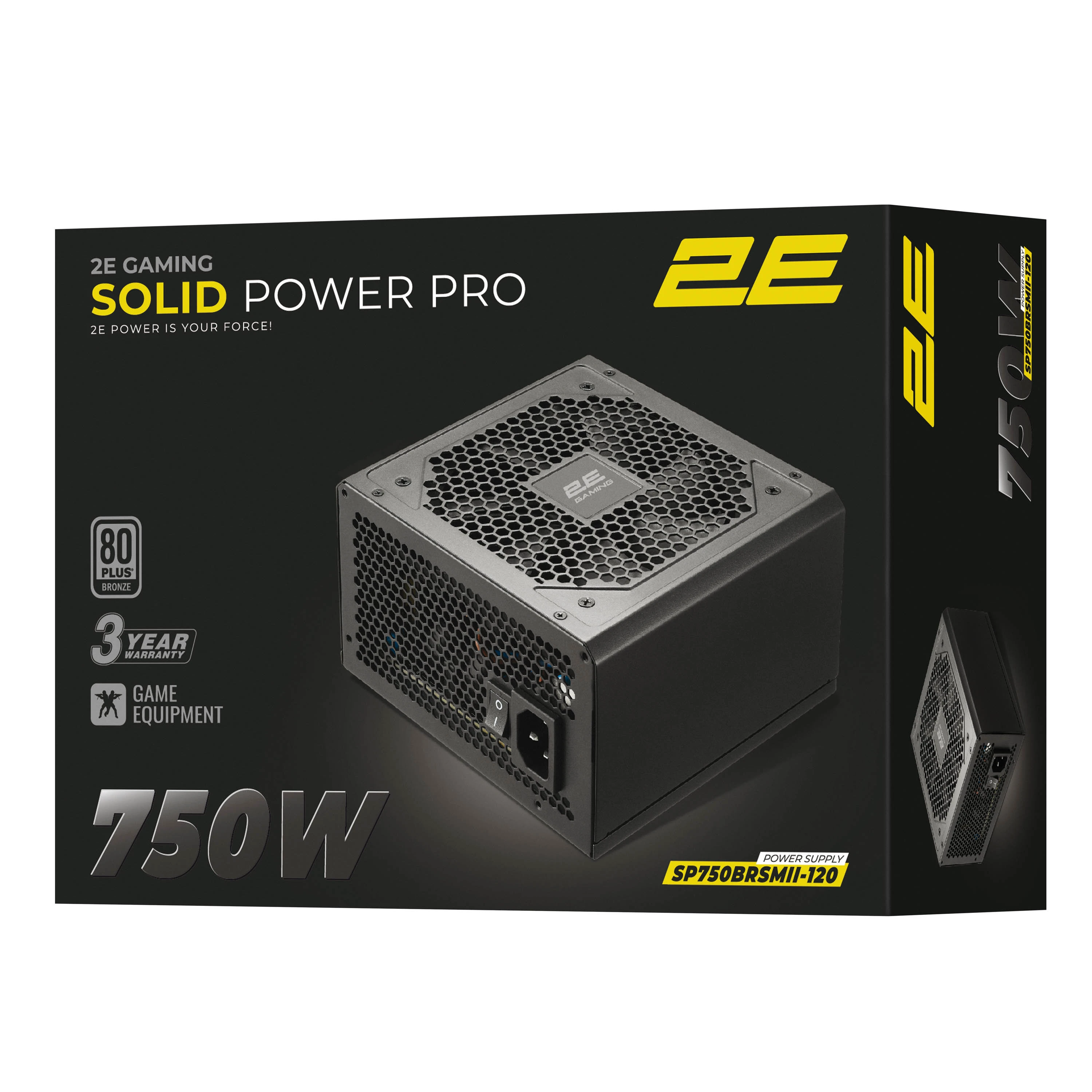 2E Gaming Solid Power Pro (750W) (2E-SP750BRSMII-120) (UA) Тип: для ПК; Призначення:
