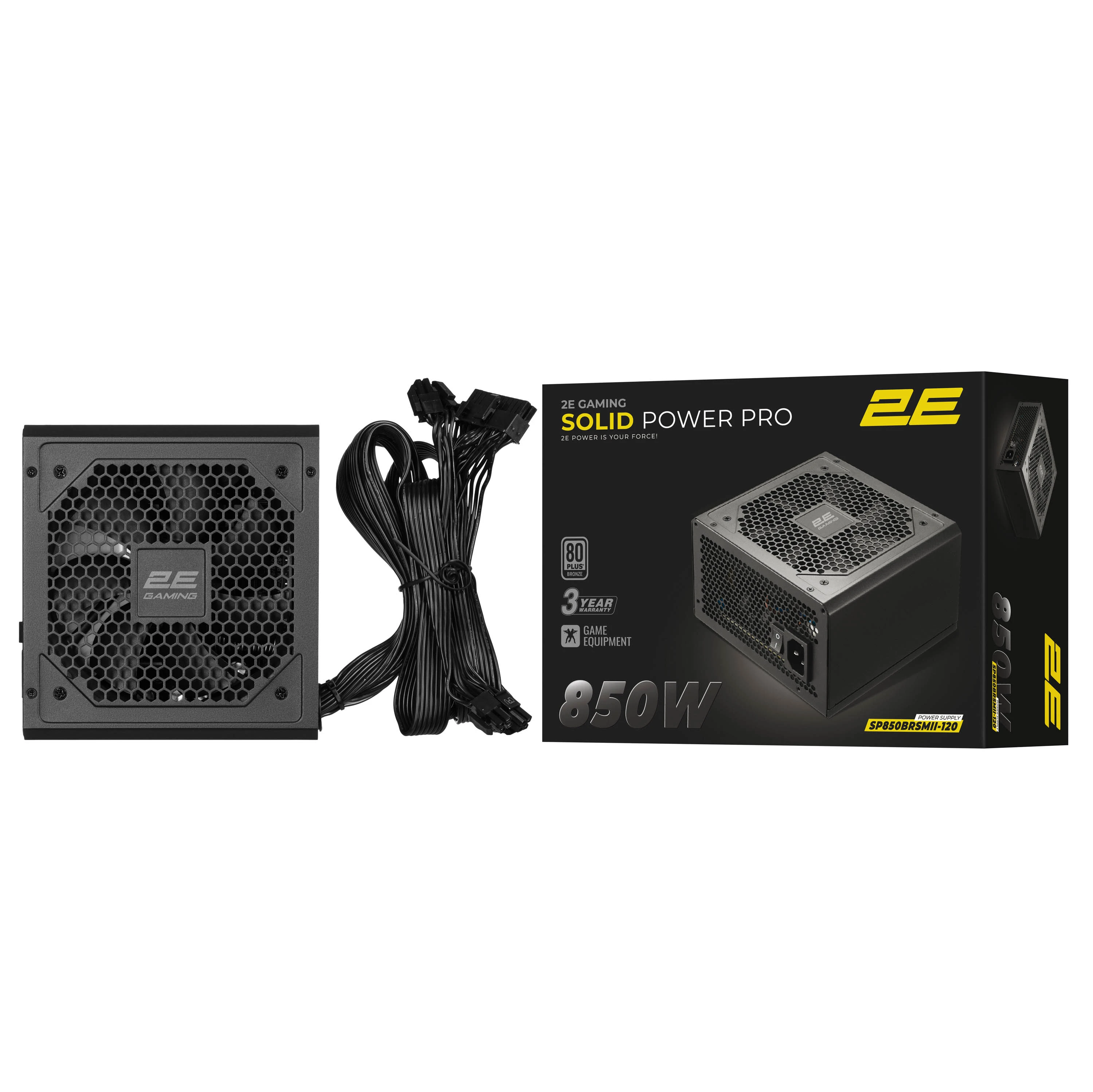 2E Gaming Solid Power Pro (850W) (2E-SP850BRSMII-120) (UA) Мощность 850 Вт