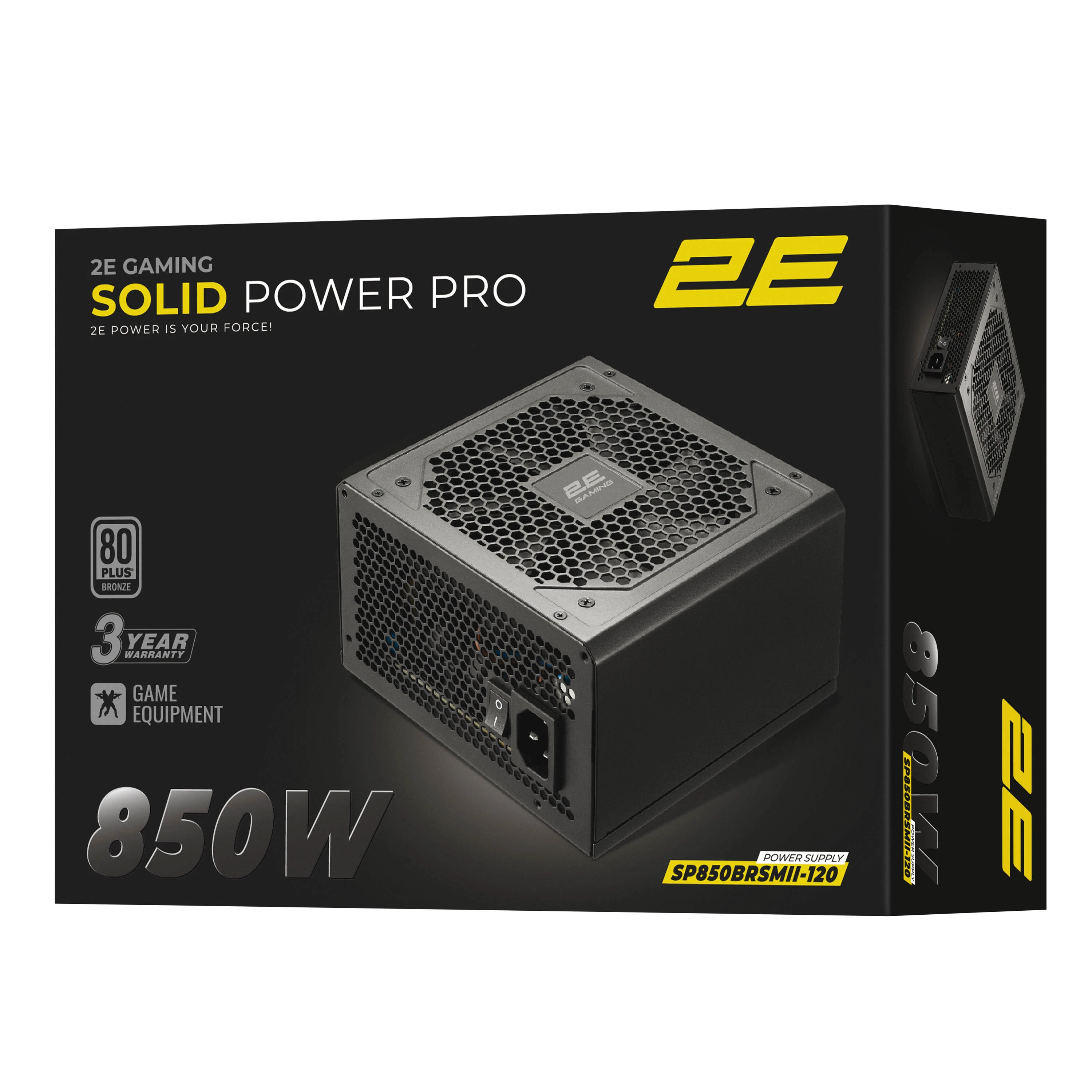 2E Gaming Solid Power Pro (850W) (2E-SP850BRSMII-120) (UA) Тип: для ПК; Призначення: