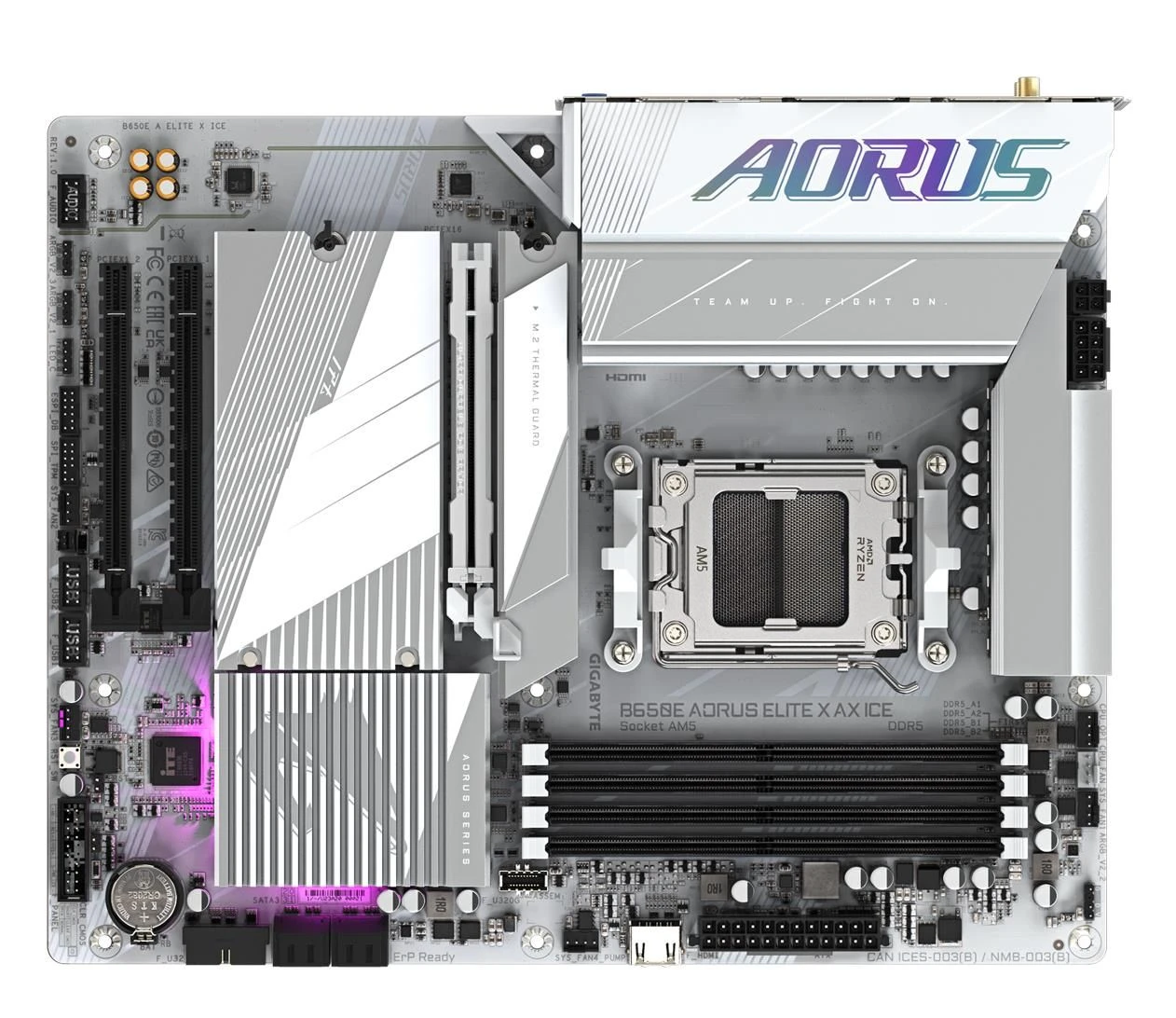 Gigabyte B650E AORUS ELITE X AX ICE EU Сумісність з SSD-накопичувачами m.2 з радіатором  ні