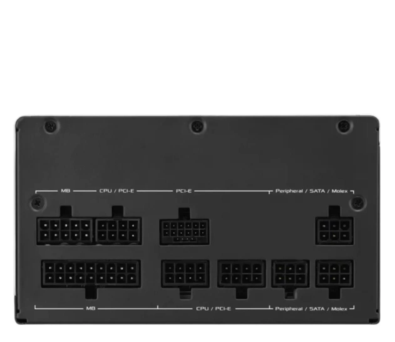 ASUS Prime 850W 80 Plus Gold ATX 3.0 (90YE00U0-B0NA00) EU Продовольчі з'єднувачі  EPS12V/ATX 20+4 (24) PINA - 1 PC.; PIN -код EPS12V/ATX (10) - 1 ПК; 12VGPVR - 1 ПК; PIN-процес CPU/PCI-E (8) -3 PCS; Pin sata/molox (6) - 3 шт. Колір 