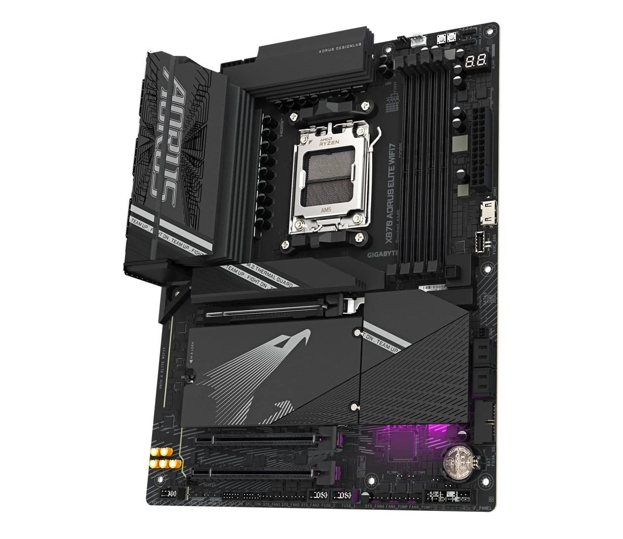 Gigabyte X870 AORUS ELITE WIFI7 EU Конструкция силовой части: 16+2+2;