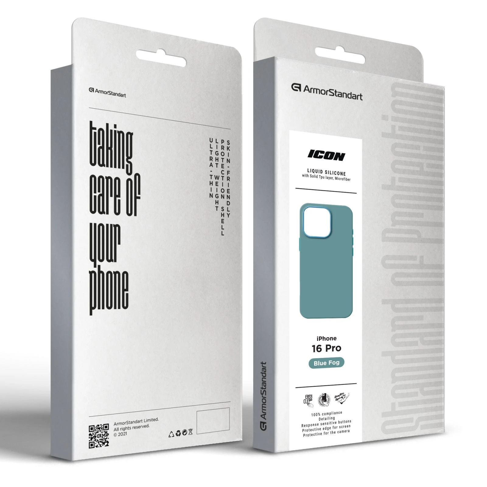 Чохол для мобільного телефону Armorstandart ICON2 Apple iPhone 16 Pro Blue Fog (ARM79639) (UA) Сумісність із брендом: Apple;