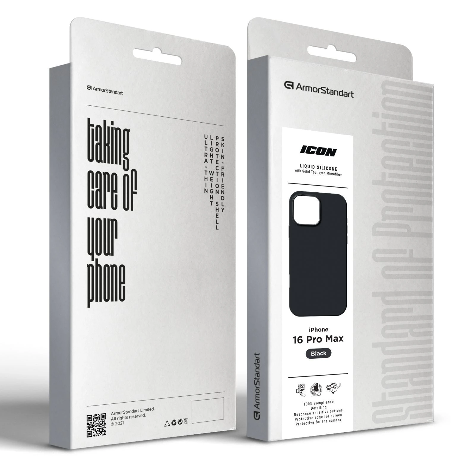 Чохол для мобільного телефону Armorstandart ICON2 Apple iPhone 16 Pro Max Black (ARM78637) (UA) Сумісність із брендом: Apple;