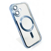 Чохол для мобільного телефону BeCover TPU Chrome Case (MagSafe) для Apple iPhone 16 Sierra Blue (712072) (UA)