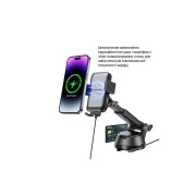 Універсальний автотримач ColorWay AutoSense Car Wireless Charger 2 (Dashboard+Air Vent) 15W (CW-CHAW040Q-BK) (UA)