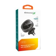 Універсальний автотримач Grand-X MT-15 MagSafe (кріплення на дефлектор) (MT-15) (UA)