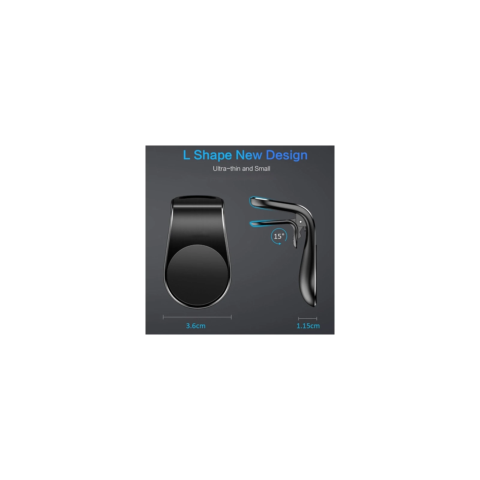 Универсальный автодержатель XO на дефлектор C82 Flat Magnetic Black (XO-C82BK) (UA) Тип крепления: дефлектор; Вес: 29
