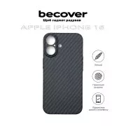 Чехол для мобильного телефона BeCover Carbonite Case (MagSafe) для Apple iPhone 16 Black (712067) (UA)